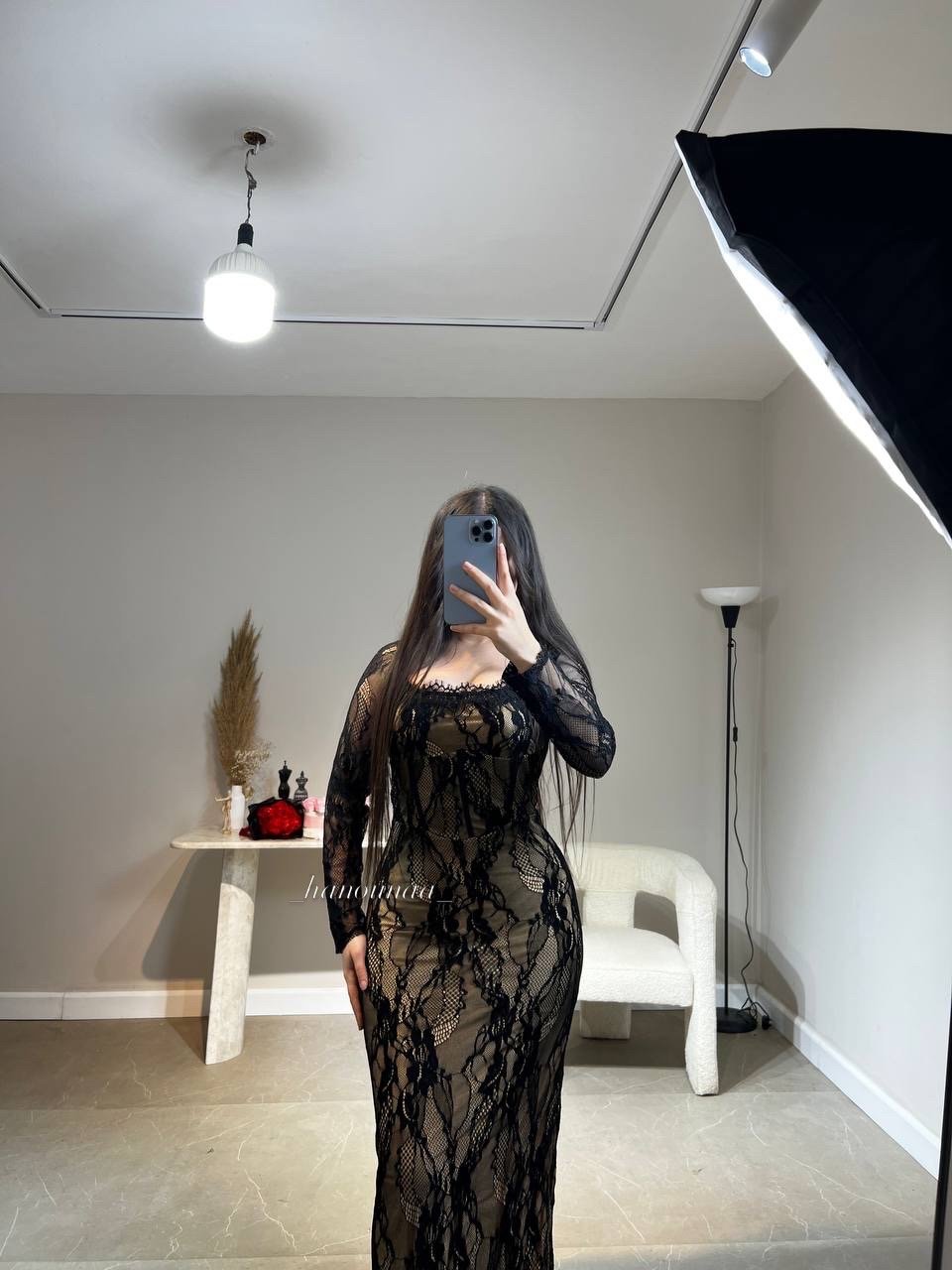 Robe dentelle noir